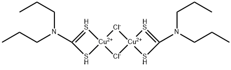 Copper, di-.mu.-chlorobis(dipropylcarbamodithioato-.kappa.S,.kappa.S)di- Structure