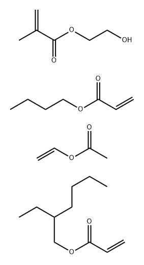 2-Hydroxyethyl 2-methyl-2-propenoate polymer with butyl 2-propenoate, ethenyl acetate and 2-ethylhexyl 2-propenoate Structure