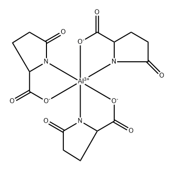 tris(5-oxo-L-prolinato-N1,O2)aluminium  Structure