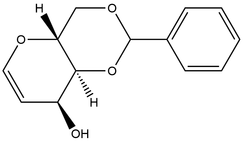 1,5-Anhydro-2-deoxy-4-O,6-O-(phenylmethylene)-D-ribo-hexa-1-enitol 구조식 이미지