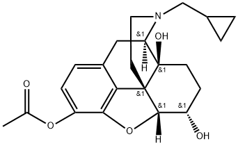 Morphinan-3,6,14-triol, 17-(cyclopropylmethyl)-4,5-epoxy-, 3-acetate, (5α,6α)- (9CI) Structure