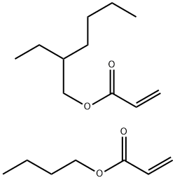 2-Propenoic acid, butyl ester, dimer, polymer with 2-ethylhexyl 2-propenoate dimer Structure