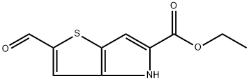 Ethyl 2-formyl-4H-thieno[3,2-b]pyrrole-5-carboxylate 구조식 이미지