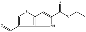 Ethyl 3-formyl-4H-thieno[3,2-b]pyrrole-5-carboxylate 구조식 이미지