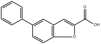 2-Benzofurancarboxylic acid, 5-phenyl- Structure