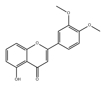 5-Hydroxy-3',4'-dimethoxyflavone Structure