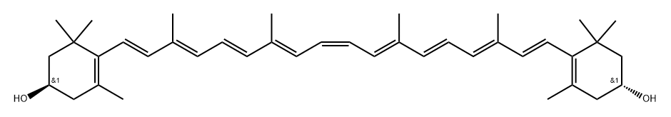 (3R,3'R,15-cis)-b,b-Carotene-3,3'-diol 구조식 이미지