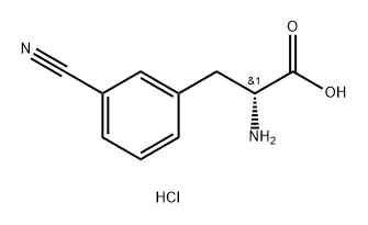 D-Phenylalanine, 3-cyano-, hydrochloride (1:1) 구조식 이미지
