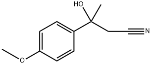 Benzenepropanenitrile, β-hydroxy-4-methoxy-β-methyl- Structure