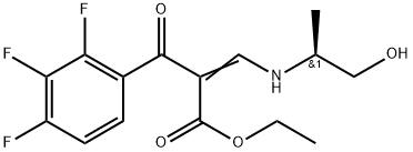 2,3,4-트리플루오로-α-[[[(1S)-2-히드록시-1-메틸에틸]aMino]메틸렌]-β-옥소-벤젠프로판산에틸에스테르 구조식 이미지
