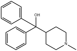 4-Piperidinemethanol, 1-methyl-α,α-diphenyl- Structure