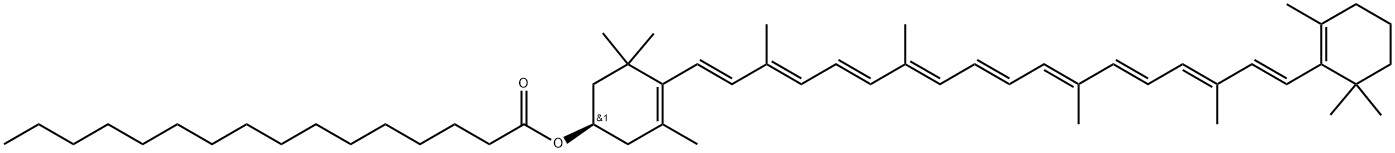 β,β-Caroten-3-ol, 3-hexadecanoate, (3R)- Structure