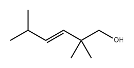 2,2,5-Trimethyl-3-hexen-1-ol, 97%, Structure