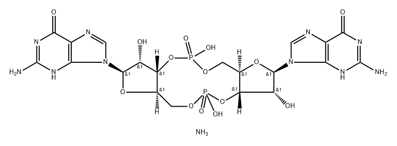 3'-Guanylic acid, guanylyl-(3'→5')-, cyclic nucleotide, diammonium salt (9CI) Structure