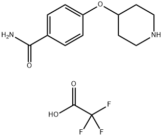 Benzamide, 4-(4-piperidinyloxy)-, 2,2,2-trifluoroacetate (1:1) Structure