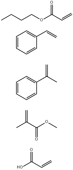 부틸2-프로페노에이트,에테닐벤젠,(2-메틸에테닐)벤젠및메틸1-메틸-2-프로페노에이트를갖는2-프로펜산중합체,암모늄염 구조식 이미지