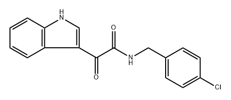 1H-Indole-3-acetamide, N-[(4-chlorophenyl)methyl]-α-oxo- 구조식 이미지