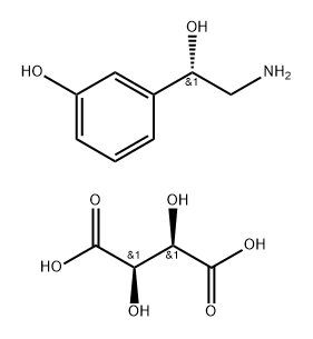 Benzenemethanol, α-(aminomethyl)-3-hydroxy-, (αR)-, (2R,3R)-2,3-dihydroxybutanedioate (1:1) (salt) (9CI) Structure