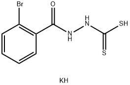 Benzoic acid, 2-bromo-, 2-(dithiocarboxy)hydrazide, potassium salt (1:1) Structure