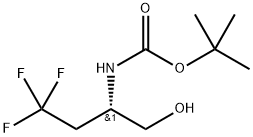 tert-Butyl N-[(2S)-4,4,4-trifluoro-1-hydroxybutan-2-yl]carbamate Structure