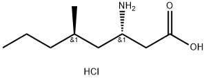 Octanoic acid, 3-aMino-5-Methyl-, hydrochloride (1:1), (3S,5R)- 구조식 이미지