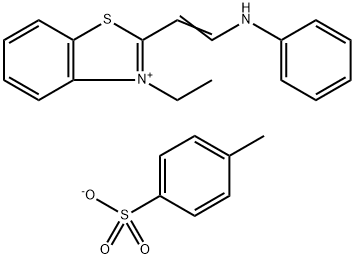 Benzothiazolium, 3-ethyl-2-[2-(phenylamino)ethenyl]-, 4-methylbenzenesulfonate (1:1) Structure