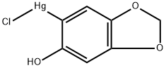 Mercury, chloro(6-hydroxy-1,3-benzodioxol-5-yl)- 구조식 이미지