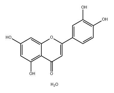 2-(3,4-Dihydroxyphenyl)-5,7-dihydroxy-4h-chromen-4-one hydrate Structure