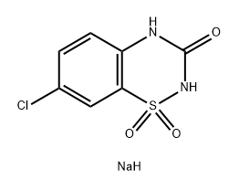 2H-1,2,4-Benzothiadiazin-3(4H)-one, 7-chloro-, 1,1-dioxide, sodium salt (1:1) 구조식 이미지