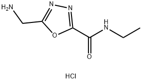 5-(Aminomethyl)-N-ethyl-1,3,4-oxadiazole-2-carboxamide hydrochloride (1:1) Structure