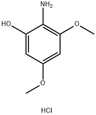 Phenol, 2-amino-3,5-dimethoxy-, hydrochloride (1:1) Structure