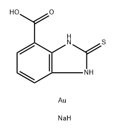 2-아우리오(I)티오-1H-벤즈이미다졸-4-카르복실산나트륨염 구조식 이미지