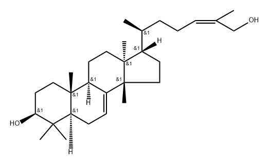 Lanosta-7,24-diene-3,26-diol, (3β,13α,14β,17α,20S,24Z)- 구조식 이미지