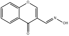 4H-1-Benzopyran-3-carboxaldehyde, 4-oxo-, 3-oxime 구조식 이미지