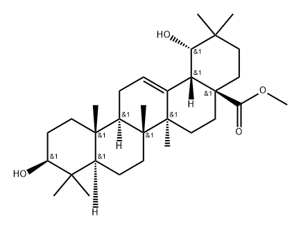Olean-12-en-28-oic acid, 3,19-dihydroxy-, methyl ester, (3β,19α)- (9CI) Structure