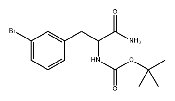 tert-butyl (1-amino-3-(3-bromophenyl)-1-oxopropan-2-yl)carbamate Structure