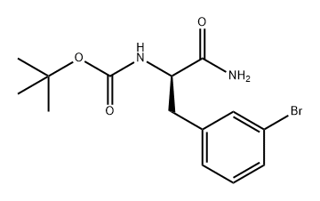 tert-butyl (R)-(1-amino-3-(3-bromophenyl)-1-oxopropan-2-yl)carbamate Structure