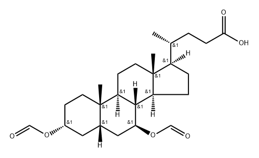 3α,7-diformyloxy-5-cholan-24-oic-acid Structure