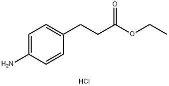 Benzenepropanoic acid, 4-amino-, ethyl ester, hydrochloride (1:1) Structure