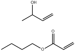 2-Propenoic acid, butyl ester, polymer with 3-buten-2-ol 구조식 이미지