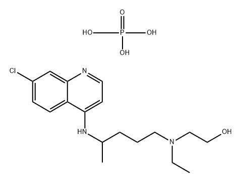 2-[[4-[7-chloro-4-quinolinyl)amino]pentyl]ethylamino]etanol Phosphate Structure