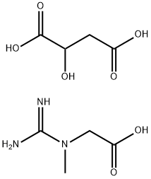 Glycine, N-(aminoiminomethyl)-N-methyl-, 2-hydroxybutanedioate (3:1) Structure