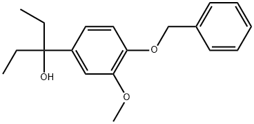 α,α-Diethyl-3-methoxy-4-(phenylmethoxy)benzenemethanol Structure