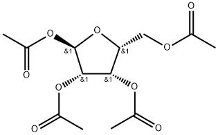 α-D-Lyxofuranose, 1,2,3,5-tetraacetate Structure