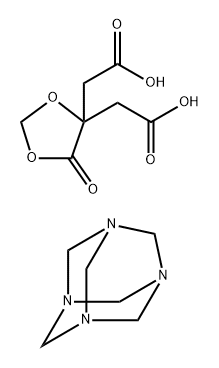 5-oxo-1,3-dioxolane-4,4-diacetic acid, compound with 1,3,5,7-tetraazatricyclo[3.3.1.13,7]decane (1:1) 구조식 이미지