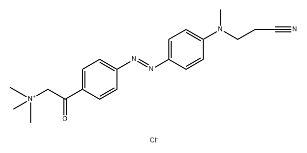 Benzeneethanaminium, 4-[2-[4-[(2-cyanoethyl)methylamino]phenyl]diazenyl]-N,N,N-trimethyl-β-oxo-, chloride (1:1) Structure