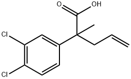 Benzeneacetic acid, 3,4-dichloro-α-methyl-α-2-propen-1-yl- 구조식 이미지