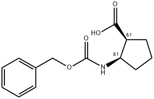 Cyclopentanecarboxylic acid, 2-[[(phenylmethoxy)carbonyl]amino]-,(1R,2S)-rel- Structure