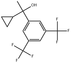 Benzenemethanol, α-cyclopropyl-α-methyl-3,5-bis(trifluoromethyl)- Structure