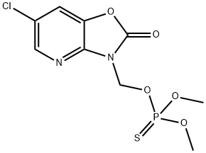 6-Chloro-2,3-dihydro-2-oxo-1,3-oxazolo[4,5-b]-pyridin-3-ylmethyl-o,o-dimethyl-phosphorthioat Structure